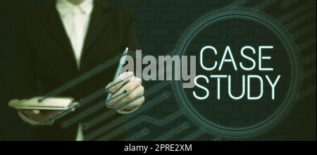 Didascalia concettuale Case Study, Business idea Un argomento da discutere e correlato all'argomento Foto Stock