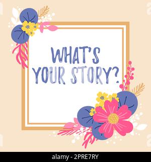 Testo a mano che cosa s è la vostra storia domanda relate qualcosa su di voi tutti gli aggiornamenti, foto concettuale relazionate qualcosa su di voi qualsiasi aggiornamento Foto Stock