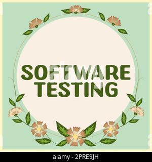Ispirazione che mostra il test del software del segno, attività di Business idea per verificare se i risultati corrispondono al previsto Foto Stock