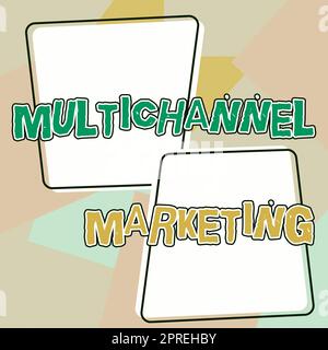 Testo che mostra l'ispirazione Panoramica di marketing multicanale e business per un consumatore che può acquistare in qualsiasi modo è più facile Foto Stock