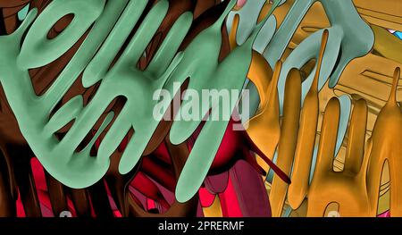 Abstract background frattale generata dal computer 2D'illustrazione, tessitura Foto Stock