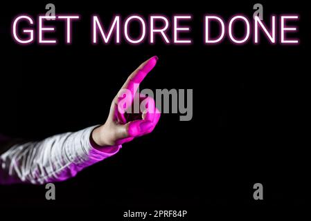Presentazione di didascalie di testo per fare di più. Foto concettuali elenco di controllo Gestione del tempo organizzata Avvia il lavoro duro Act nastri a colori vuoti che rappresentano i banner creativi per la pubblicità. Foto Stock