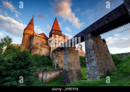 Castello Corvin în Hunedoara în Romania Foto Stock