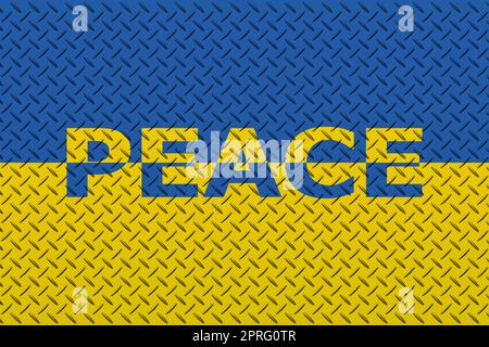 3D bandiera di ucraino nel concetto di pace in Ucraina Foto Stock