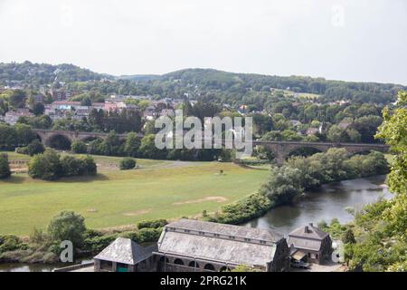 Ponte ferroviario nell'area forestale di Witten Foto Stock