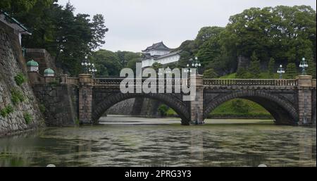 Tokyo, Giappone 29 Giugno 2019: Nijubashi nel Palazzo Imperiale di Tokyo Foto Stock