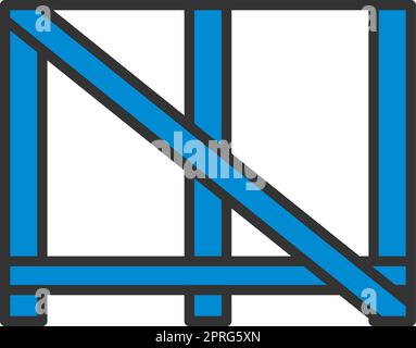 Listello in legno per prodotti fragili Illustrazione Vettoriale