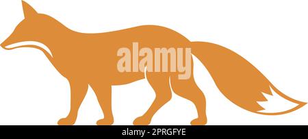 Disegno del logo Fox Icon Illustrazione Vettoriale
