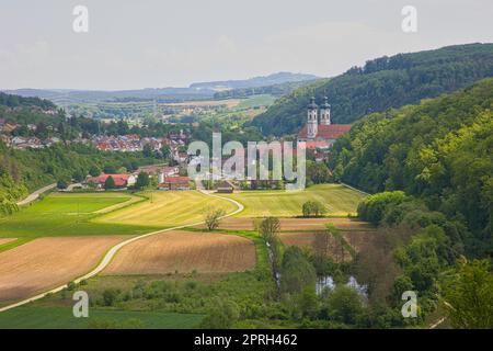 Zwiefalten, un comune di Württemberg, in Germania Foto Stock