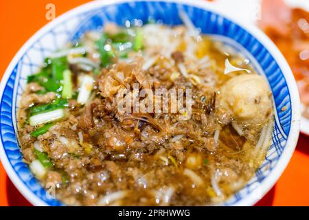 Spessi tagliatelle di riso taitung a Taiwan Foto Stock