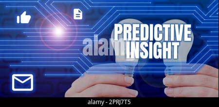 Visualizzazione concettuale Predictive InsightProactive Fault Management System an Early Detection. Testo scritto sul sistema di gestione dei guasti proattivo e rilevamento precoce Foto Stock