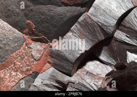 Ematite / Haematite (principale minerale di ferro) Foto Stock