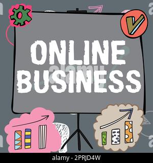 Firma visualizzazione BusinessCommercial Transaction condividere informazioni in Internet, Foto concettuale Transaction Commercial condividere informazioni Foto Stock