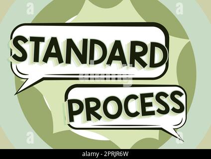 Didascalia testo che presenta regole di elaborazione standard fatte per essere abbinate alla qualità finale del prodotto, Word scritto su regole fatte per essere abbinate con il prodotto finale Foto Stock