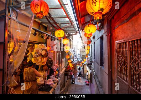 Jiufen, Taiwan 07 agosto 2022: La vecchia strada di Jiufen di taiwan Foto Stock