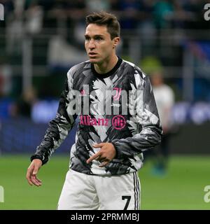 Milano, Italia - aprile 26 2023 - Inter vs Juventus Coppa Italia - chiesa federico Juventus FC Credit: Kines Milano/Alamy Live News Foto Stock