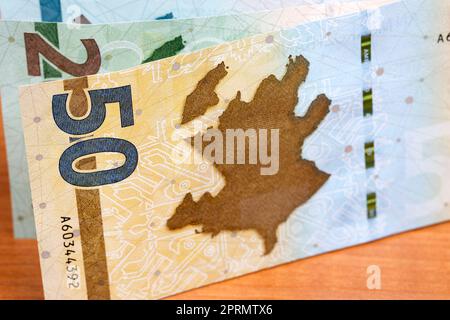 Manat azerbaigiano - nuova serie di banconote. Foto Stock