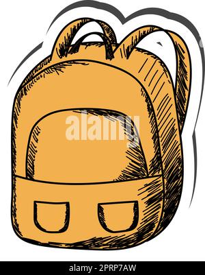 Adesivo per borse scolastiche Illustrazione Vettoriale