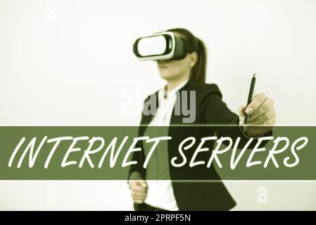 Ispirazione che mostra sign Internet Servers, Word per navigare in Internet navigare nel mondo Foto Stock