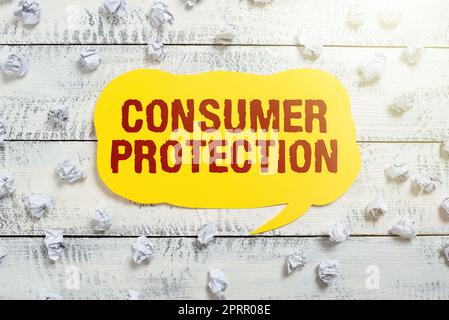 Didascalia di testo che presenta le leggi del commercio equo e solidale per garantire la protezione dei diritti dei consumatori. Foto concettuali leggi del commercio equo e solidale per garantire la protezione dei diritti dei consumatori Foto Stock