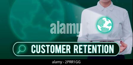 Didascalia concettuale Customer RetentionKeeping Loyal Customers Retain many possible. Approccio aziendale mantenere i clienti fedeli mantenere il maggior numero possibile di clienti Foto Stock