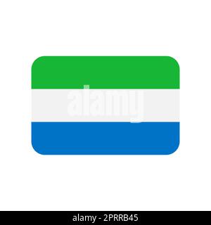 Bandiera vettoriale della Sierra Leone su sfondo bianco Illustrazione Vettoriale