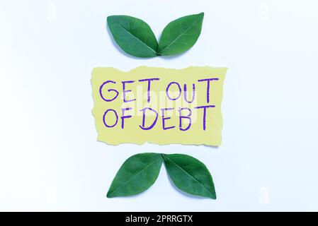 Didascalia di testo presentazione uscita da DebtNessuna prospettiva di essere più pagato e libero da debiti. Concetto di business Nessuna prospettiva di essere più pagati e liberi da debiti Foto Stock