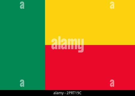 Flag vettore Benin. Simbolo della nazione aftricana Illustrazione Vettoriale