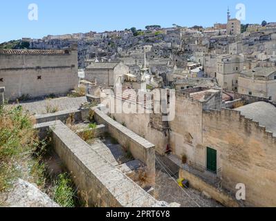 Impressione intorno a Matera nella regione della Basilicata nel Sud Italia Foto Stock