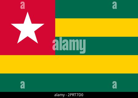 Allarme vettore Togo. Paese Aftrican simbolo nazionale Illustrazione Vettoriale