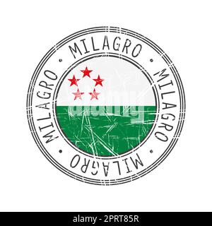 Bollo di gomma della città di Milagro Illustrazione Vettoriale
