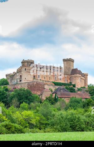 Chateau de Castelnau-Bretenoux in Francia Foto Stock