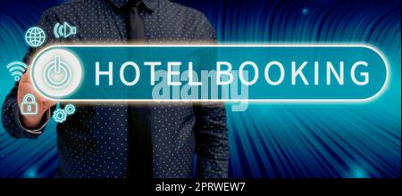 Testo scritto a mano prenotazione Hotel, Word for Online Prenotazioni Presidential Suite De Luxe Hospitality Foto Stock