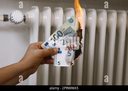 Distruzione del denaro attraverso l'inflazione Foto Stock