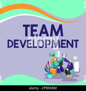 Sign Displays Team DevelopmentScoprite perché e come i piccoli gruppi cambiano nel tempo con i grafici. Approccio aziendale Scoprite perché e come i piccoli gruppi cambiano nel tempo con i grafici Foto Stock