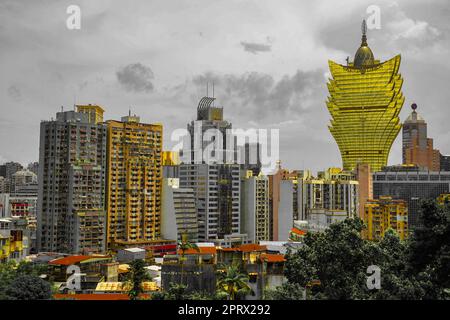 Grandris bore e Macao paesaggio urbano Foto Stock