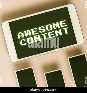 Segno di testo che mostra il soddisfare impressionante, intermediario finanziario di concetto del Internet che effettua una varietà di pezzo di servizi di carta con il messaggio importante o Foto Stock