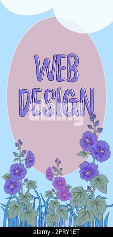 Didascalia concettuale Web Design, idea aziendale responsabile della produzione e della manutenzione dei siti web Foto Stock