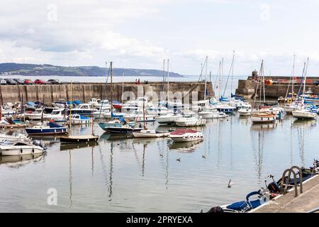 Saundersfoot, Pembrokeshire, Galles, Regno Unito. Saundersfoot è un grande villaggio e comunità nel Pembrokeshire, Galles. Si trova vicino a Tenby, Foto Stock