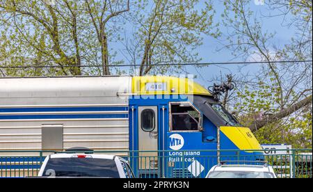 Treno motore 416 alla stazione di Southampton a southampton, ny Foto Stock