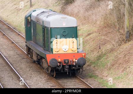 Una locomotiva diesel sulla Grande Ferrovia Centrale Foto Stock