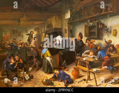 Una scuola per ragazzi e ragazze, Jan Steen, circa 1670, Foto Stock