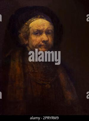 Self-portrait, Rembrandt, circa 1669, Galleria degli Uffizi, Galleria degli Uffizi, Firenze, Toscana, Italia Foto Stock