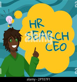Visualizzazione concettuale HR Ricerca CEO, Business Approach risorse umane in cerca di un nuovo Chief Executive Officer Foto Stock