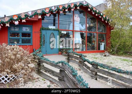 Curio Shop su Detroit avenue a Lakewood, Ohio Foto Stock