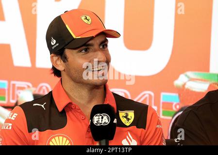 27th aprile 2023, circuito di Baku City, Baku, FORMULA 1 GRAN PREMIO DELL'AZERBAIGIAN 2023, nella foto Carlos Sainz Jr. (ESP), Scuderia Ferrari Foto Stock