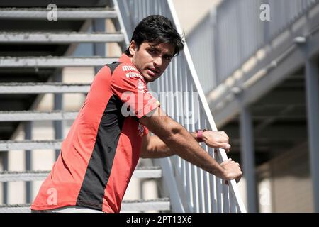 27th aprile 2023, circuito di Baku City, Baku, FORMULA 1 GRAN PREMIO DELL'AZERBAIGIAN 2023, nella foto Carlos Sainz Jr. (ESP), Scuderia Ferrari Foto Stock