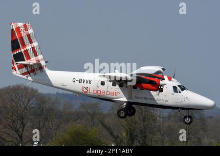 LOGANAIR DHC-6-300 twin otter G-BVVK. Foto Stock