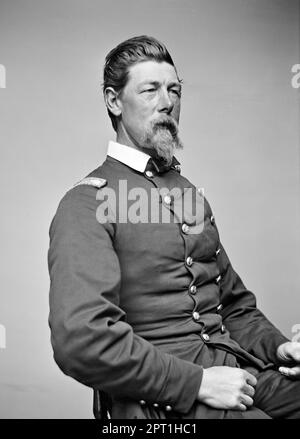 Alexander Shaler. Ritratto del generale dell'esercito dell'Unione e destinatario della medaglia d'onore, Alexander Shaler (1827-1911) di Mathew Brady Studio, c. 1860-70 Foto Stock