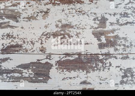 Rovere dipinto di bianco vintage, graffiato, invecchiato e la vernice si stacca dal legno. Texture e sfondo di alta qualità per i tuoi progetti e il tuo lavoro creativo Foto Stock